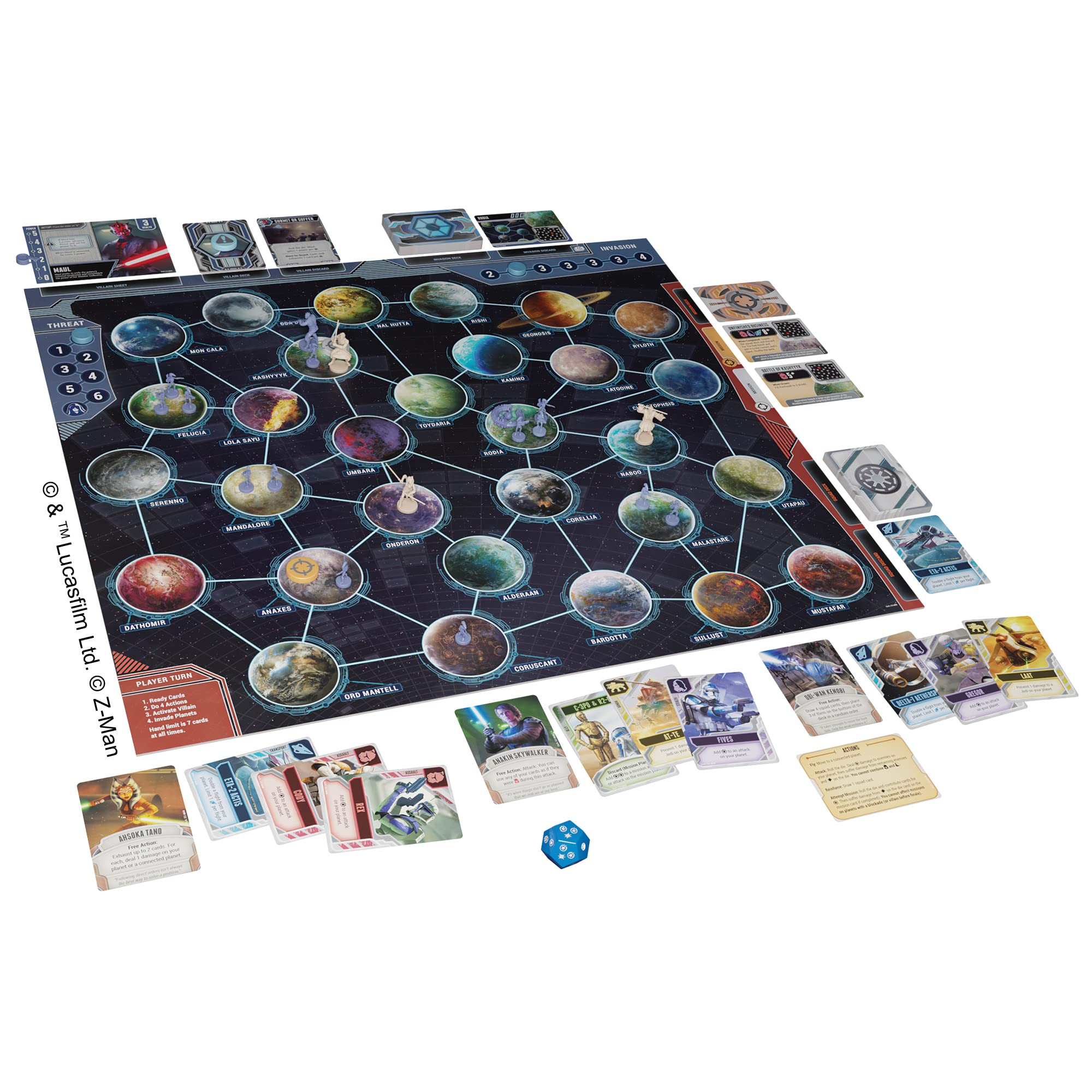 Star Wars The Clone Wars Board Game | A Pandemic System | Tactical Strategy Game for Adults and Teens | Ages 14+ | 1-5 Players | Average Playtime 60 Minutes | Made by Z-Man Games