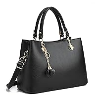 Top Handle Bags for Women Soft Vegan Leather Satchel Purses Handbags Ladies Tote Shoulder Bag Medium
