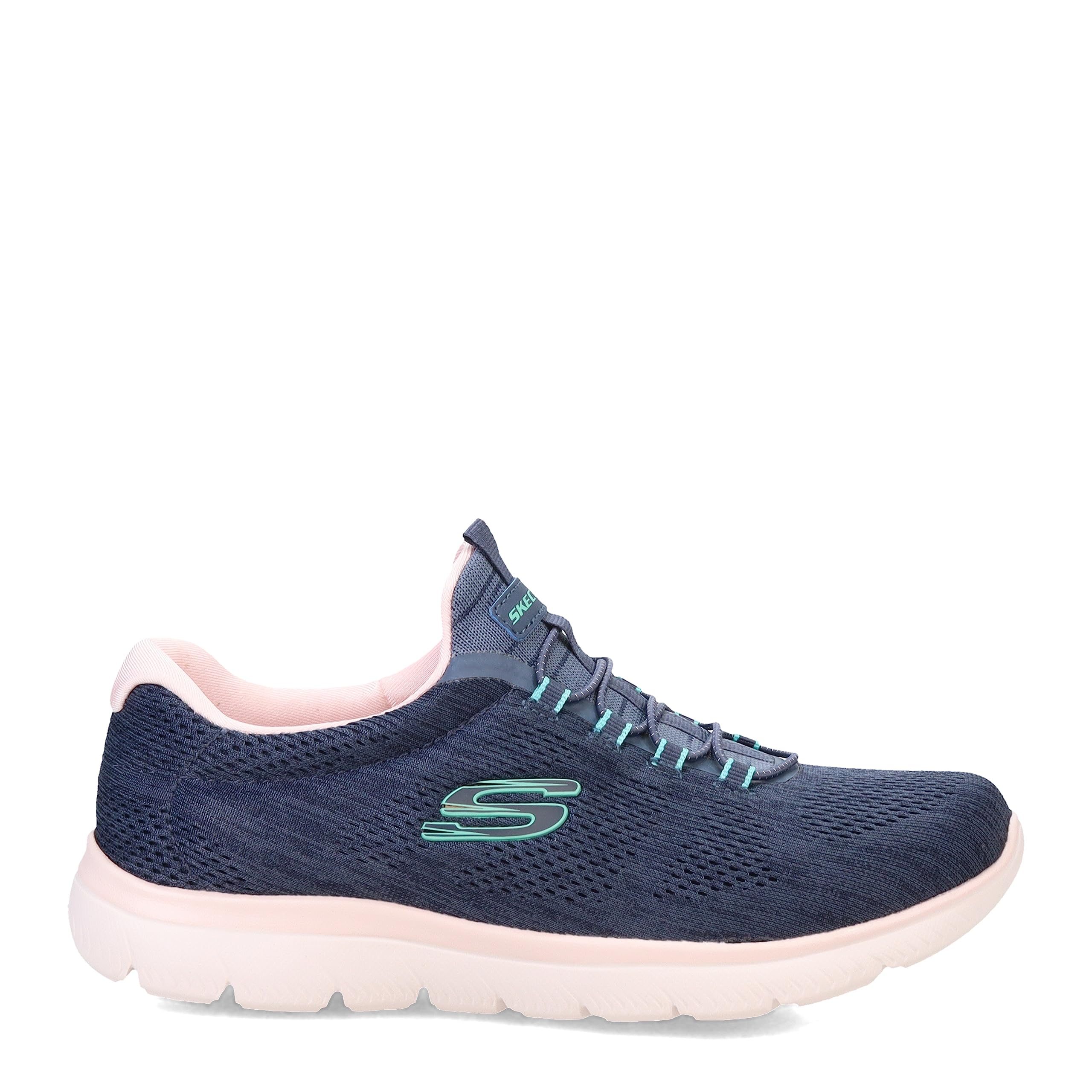 Skechers Women's Summits Fun Flare Sneaker, Navy/Multi=NVMT, 8.5 Wide