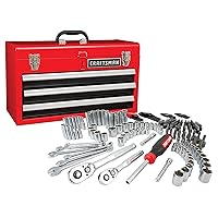 CRAFTSMAN Mechanics Tool Set 1/4 in and 3/8 in Drive, Ratchets, Sockets, Wrenches, Hex Keys, and Drive Tools, 224 Piece (CMMT45308)