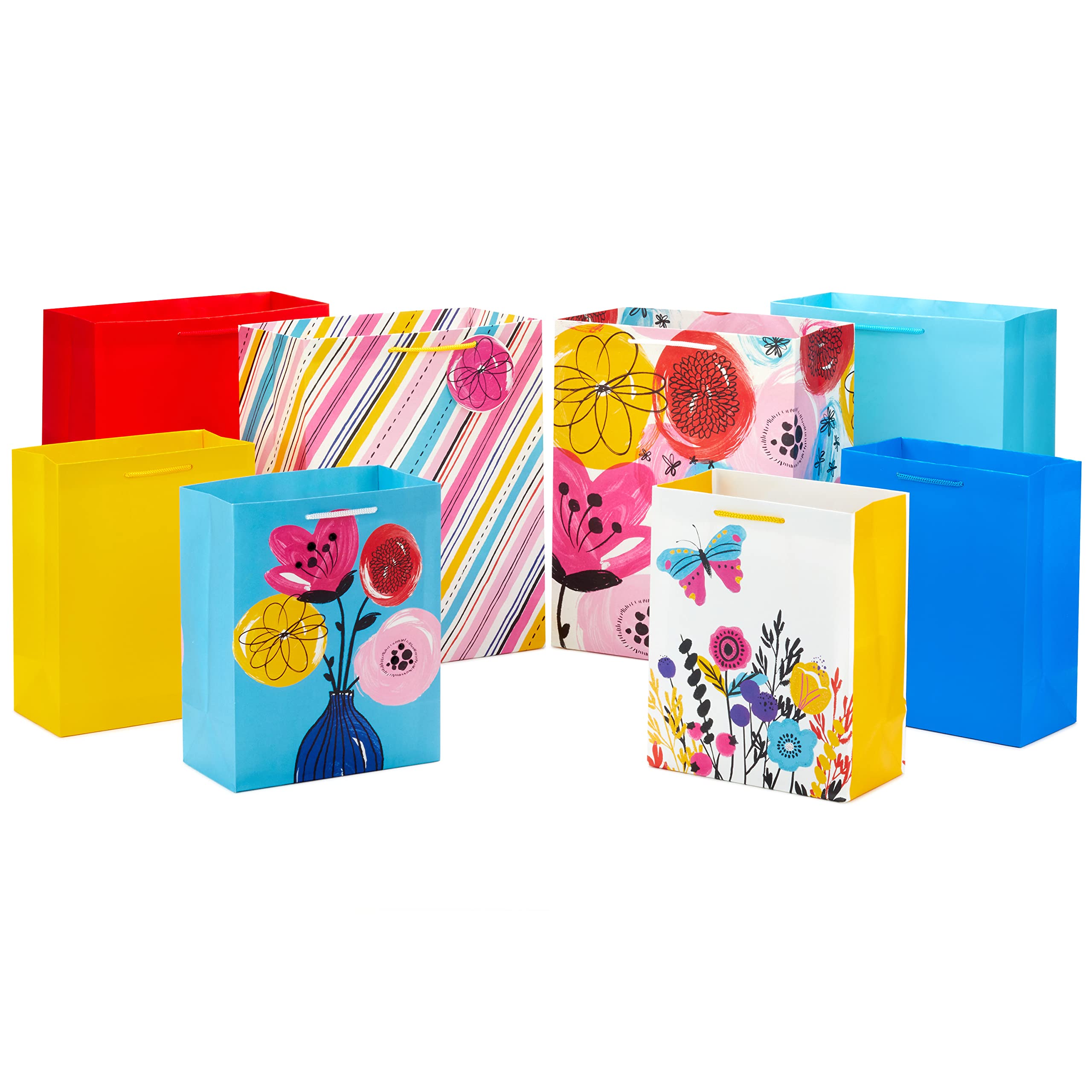 Hallmark Assorted All-Occasion Gift Bags (8 Bags: 4 Medium 9