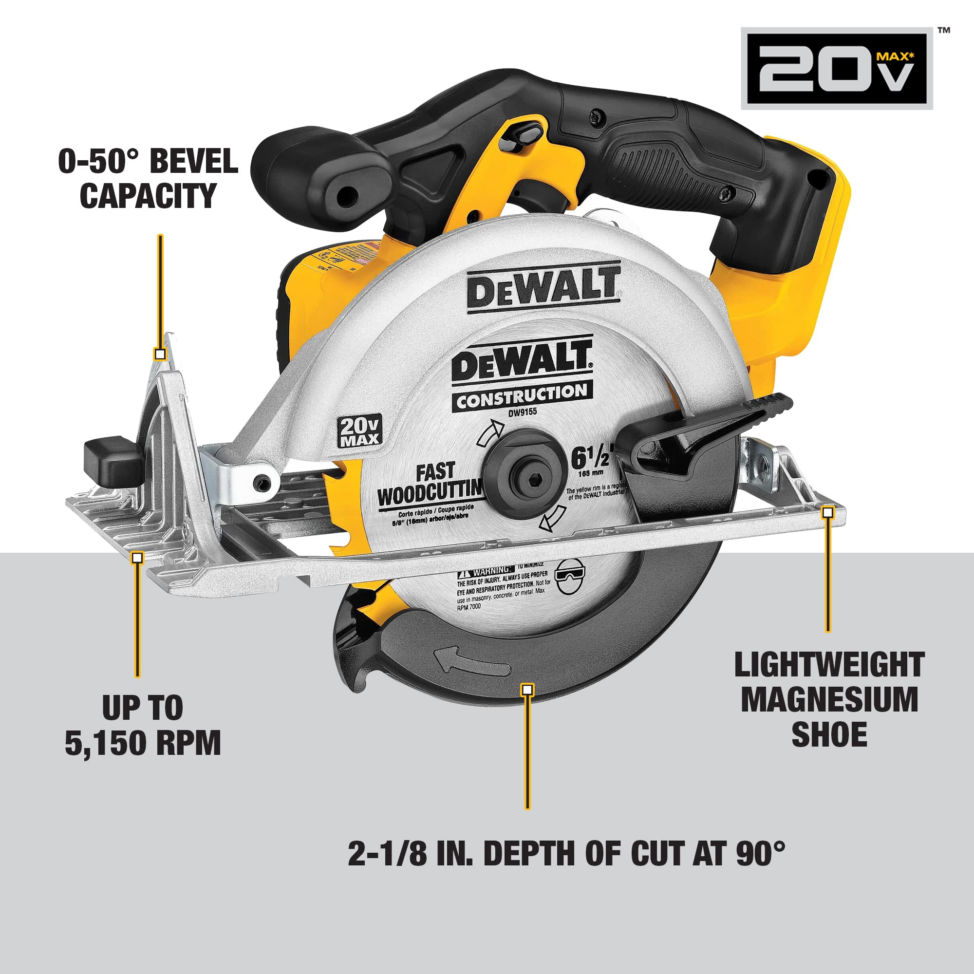 DEWALT 20V MAX Cordless Drill Combo Kit, 5-Tool (DCK592L2) , Yellow