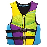 Airhead Gnar Kwick-Dry Neolite Flex Type III Life Jacket, US Coast Guard Approved, Secure Fit, Youth/Adult Sizes