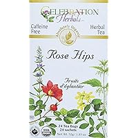 CELEBRATION HERBALS Rose HIPS Tea Organic 24 Bag, 0.02 Pound