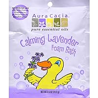 Aura Cacia Calming Foam Bath, Lavender Essentials Oil 2.50 oz (Pack of 6)