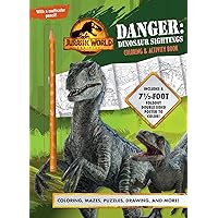 Jurassic World Dominion: Danger: Dinosaur Sightings: Coloring and Activity Book with Pull-out Poster Jurassic World Dominion: Danger: Dinosaur Sightings: Coloring and Activity Book with Pull-out Poster Paperback