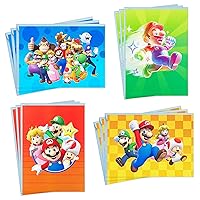 Hallmark Nintendo Super Mario Bros. Card Assortment (12 Blank Cards with Envelopes) for Birthdays, Back to School, Any Occasion