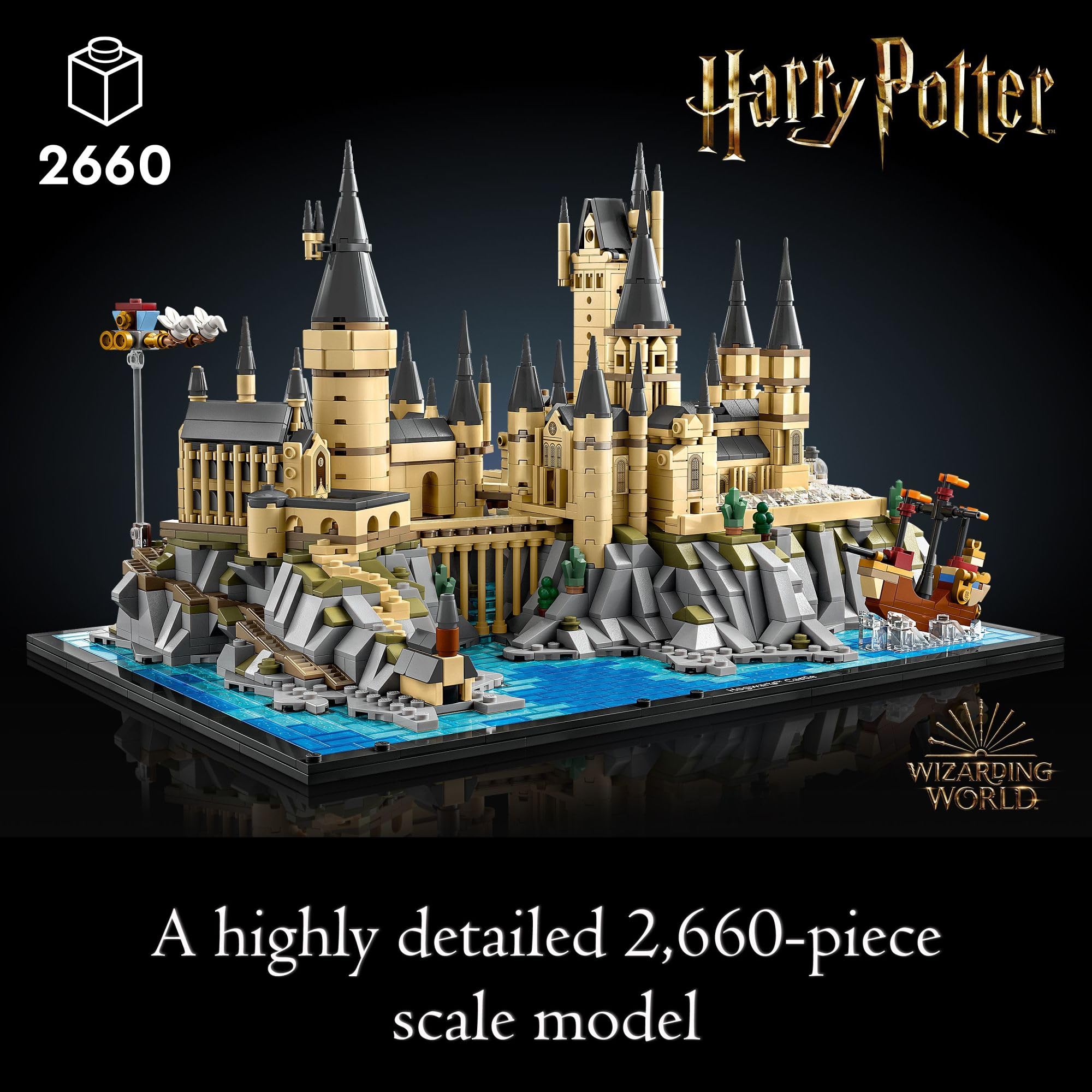 LEGO Harry Potter Hogwarts Castle and Grounds 76419 Building Set, Gift Idea for Adults, Buildable Display Model, Collectible Harry Potter Playset, Recreate Iconic Scenes from The Wizarding World