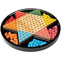 Legacy Deluxe Chinese Checkers, Classic Original Game Set Includes Solid Wood Board with Storage, for Kids and Adults Ages 8 and up