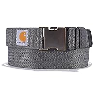 Carhartt Men's Casual Nylon Webbing Belts, Available in Multiple Styles, Colors & Sizes