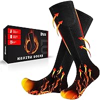 2024 Upgraded 4000mAh Rechargeable Heated Socks for Men Women - Washable Electric Thermal Warming Socks for Hunting Winter Skiing Outdoors - Battery Included