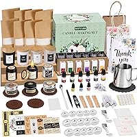 DOPXXBB Complete Candle Making Kit, DIY Candle Making Supplies for Adults, Include Soy Wax, Candle Cups & Tins Candle Wicks & Light Aroma Type Scents, Liquid Dyes & More