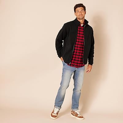 Essentials Men's Full-Zip Fleece Jacket (Available in Big & Tall)