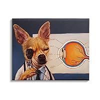 Stupell Industries Dog Optometrist Funny Animal Canvas Wall Art, Design by Lucia Heffernan