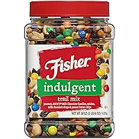Fisher Snack Indulgent Trail Mix, 38 Ounces, Peanuts, Milk Chocolate Candies, Raisins, Milk Chocolate Drops, Peanut Butter Chips