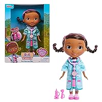 DOC MCSTUFFINS Disney Junior Pet Rescue 8.5 Inch Doc Doll and Accessories, Officially Licensed Kids Toys for Ages 3 Up by Just Play