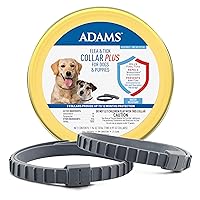 Adams Flea & Tick Collar Plus for Dogs & Puppies |2 Pack |12-Month Protection |One Size Fits All Dogs & Puppies 12 Weeks and Older |Kills Fleas and Ticks |Repels Mosquitoes (excluding California)
