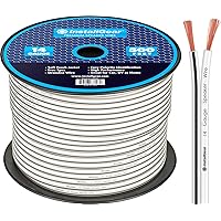 InstallGear 14 Gauge AWG Speaker Wire Cable (500ft - White) | White Speaker Cable | Speaker Wire 14 Gauge | 14 Gauge Wire for Outdoor, Automotive, and Marine