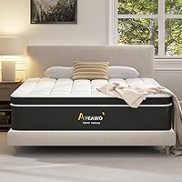 Firm California King Mattress in a Box, 12 Inch Cal King Hybrid Mattress with Memory Foam and Pocket Spring, Motion Isolation and Pressure Relief, California King Mattress Strong Edge Support