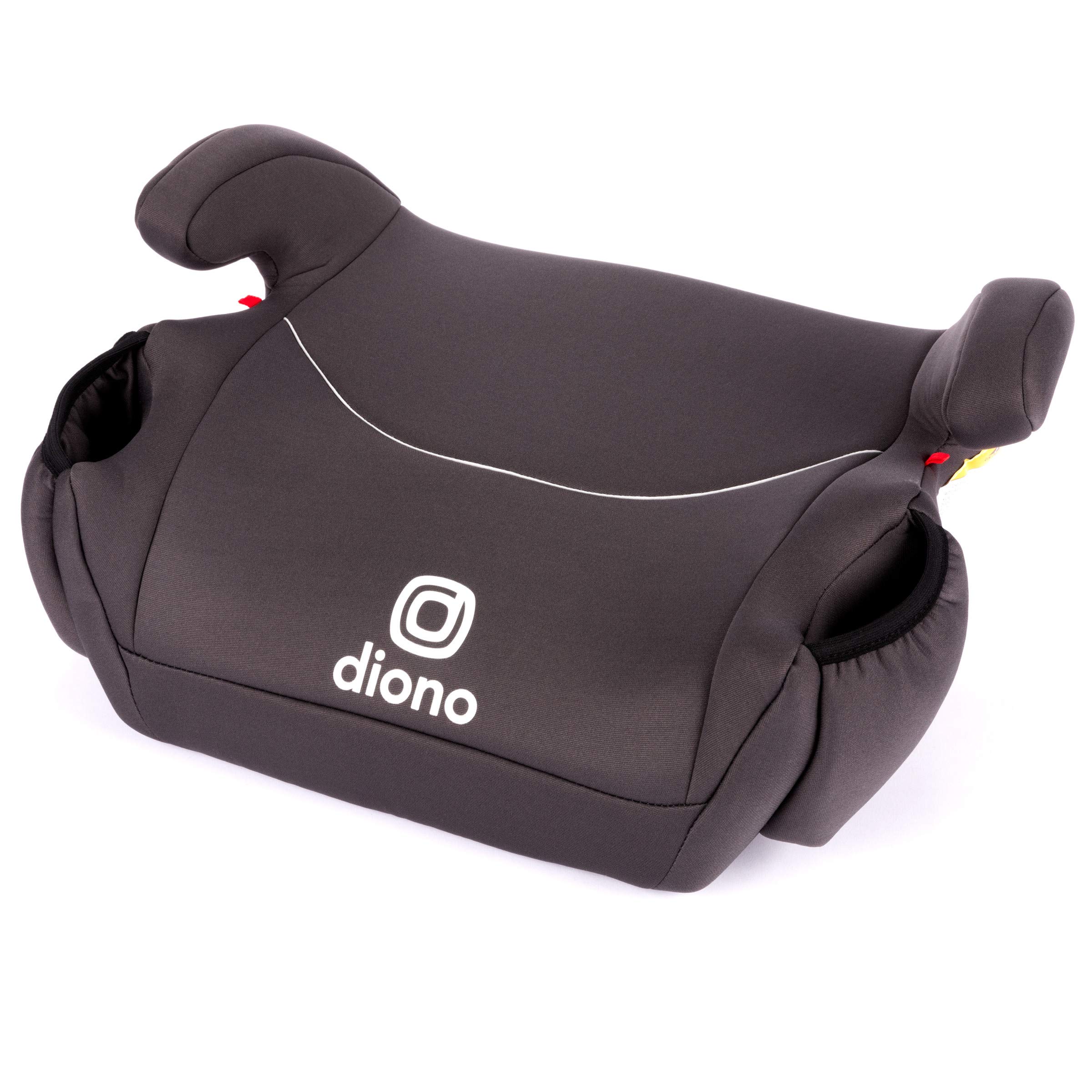 Diono Solana, No Latch, Pack of 2 Backless Booster Car Seats, Lightweight, Machine Washable Covers, Cup Holders, Black