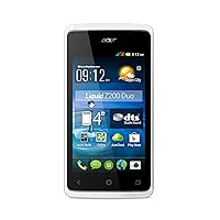 acer Liquid Z200 4GB White Factory Unlocked Dual SIM 3G Cell Phone