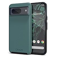 Crave Google Pixel 8 Case - Dual Guard Shockproof Protection Secure Layered Pixel 8 Phone Case, Forest Green