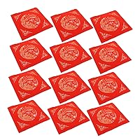 BESTOYARD 40 Pcs Red Paper Fight Chinese Couplet Paper Calligraphy Red Paper Fu Character Papers Square Red Xuan Paper Chinese Calligraphy Rice Red Paper Writing Paper Blank Rice Paper China