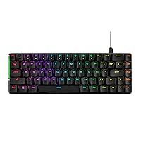 ASUS ROG Falchion Ace 65% RGB Compact Gaming Mechanical Keyboard, Lubed ROG NX Red Switches & Switch Stabilizers, Sound-Dampening Foam, PBT Keycaps, Wired with KVM, Three Angles, Cover Case-Black