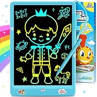 FUNNYB&G LCD Drawing Tablet Toys for Boys: 10 Inch Toddlers Writing Drawing Pads Learning Scribble Doodle Board Educational Travel Christmas Birthday Toys Gifts for 3 4 5 6 7 8 Years Old Kids (Blue)