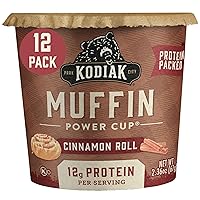 Kodiak Cakes Minute Muffins, Cinnamon Roll, 2.36 Oz (Pack of 12)