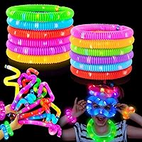 24 PCS Light up Party Favors for Kids 4-8-12,LED Glow Sticks Pop Tubes Pack,Toddlers Goodie gift Bag Stuffer Fillers,4th of July Glow Party Favors Birthday Return Gifts Treats for Boys Girls