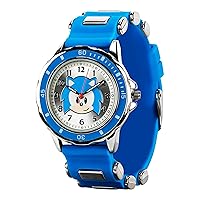Sonic The Hedgehog Kids Analog Watch - Classic Blue Strap, Time-Teaching Dial, Durable & Water Resistant, Collectible Tin Box Included