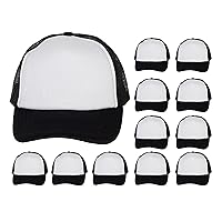 TOP HEADWEAR 12-Pack Youth Snapback Trucker Hat Foam Mesh Dozen Caps for Kids