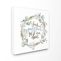 Stupell Home Décor Every Gift From Above Blue Stretched Canvas Wall Art by EtchLife, 17 x 1.5 x 17, Proudly Made in USA