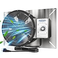ALORAIR Stainless Steel Crawl Space Vent Fan - 720 CFM Air Out Ventilation Fan with Humidistat Dehumidistat, IP55 Rated Exhaust Fan with Isolation Mesh for Crawlspace Foundation Basements Garage Attic