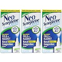 Neo-Synephrine Nasal Spray ,MILD Formula, 0.5-Ounce (Pack of 3)