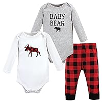 Hudson Baby Unisex Cotton Bodysuit and Pant Set
