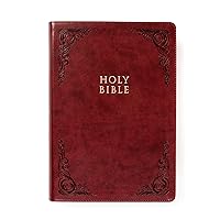 KJV Super Giant Print Reference Bible, Burgundy LeatherTouch, Indexed, Red Letter, Pure Cambridge Text, Presentation Page, Cross-References, Full-Color Maps, Easy-to-Read Bible MCM Type