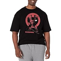 Marvel Big & Tall Classic Samurai Deadpool Men's Tops Short Sleeve Tee Shirt