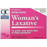 Enteric Coated Women's Laxative Bisacodyl Tablets, 180 Count