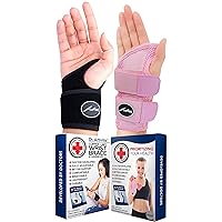 Dr. Arthritis Bundle: Copper Lined Wrist Support (Single) + Fitted Wrist Support (Pink, Right)