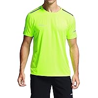 Mens Running Dry Fit T-Shirt Athletic Outdoor Short Sleeve Comfortable Sports Top