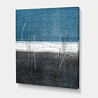 Teal Meets Grey Abstract Art Modern Canvas Wall Art