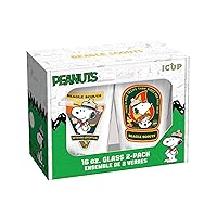 ICUP Snoopy Beagle Scouts 2 Pc Pint Glass Set