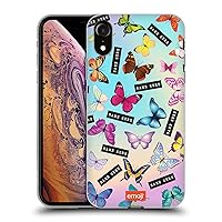 Head Case Designs Officially Licensed Custom Customized Personalized Emoji® Butterflies and Print Name Patterns Soft Gel Case Compatible with Apple iPhone XR