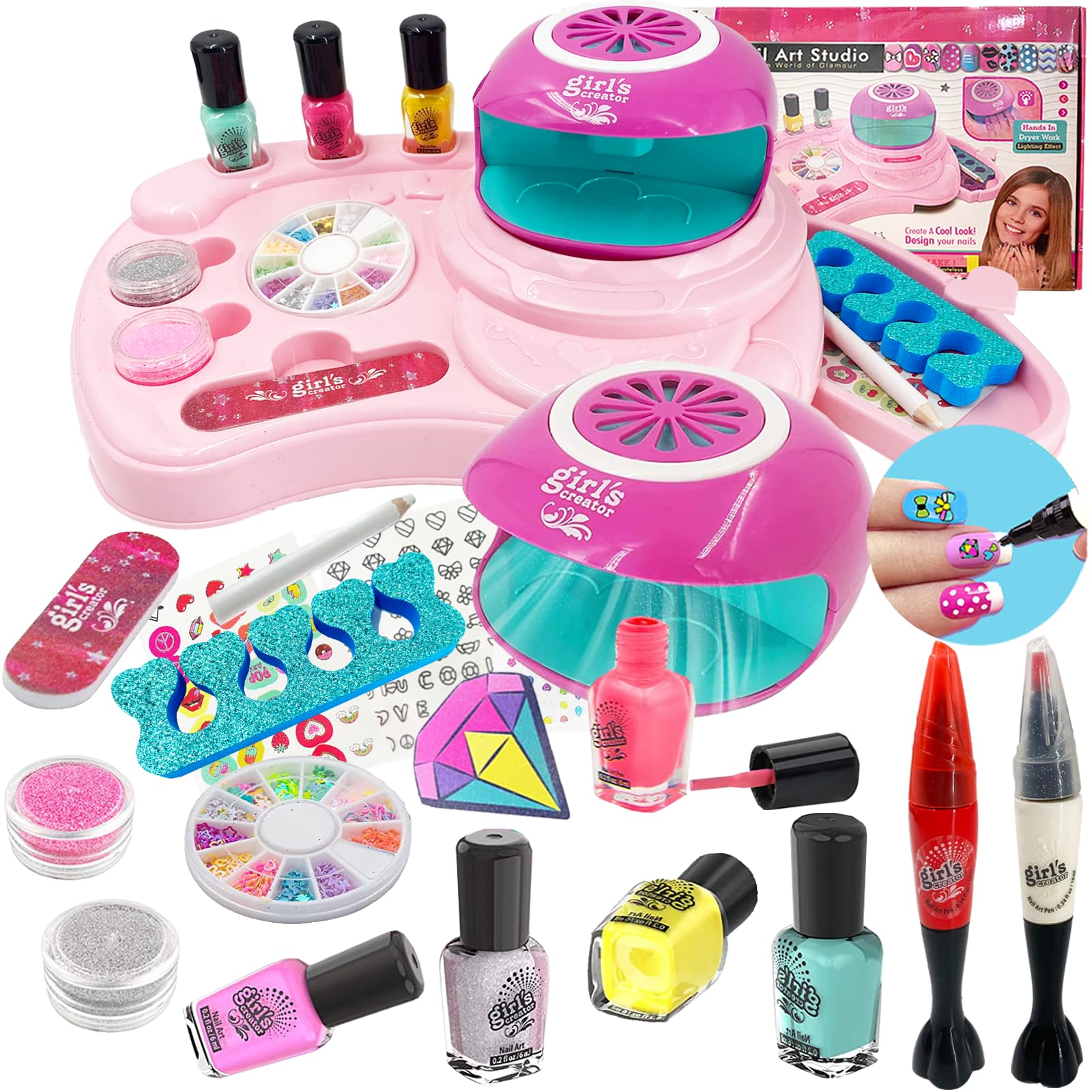Spin the Nail Polish Bottle Girls Party Game - onecreativemommy.com
