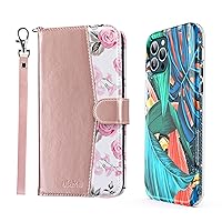 ULAK Slim Leave Case for iPhone 12 Pro Max and iPhone 12 Pro Max Case Wallet for Women, Durable PU Leather Flip Protective Case with Card Slots Strap
