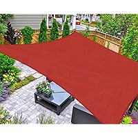 AsterOutdoor Sun Shade Sail Rectangle 12' x 16' UV Block Canopy for Patio Backyard Lawn Garden Outdoor Activities, Terra