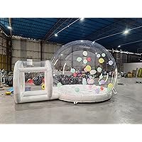 Inflatable Bubble Bounce House with Pump and Blower Bubble Tent for Kids Party Balloons Clear for Home Party, Malls, Parks Event Exhibition 10FT Diameter Bubblen, 5.3FT Tunnel (10FT Bubble House)