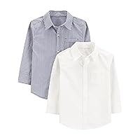 Simple Joys by Carter's Boys' Long-Sleeve Woven Shirt, Pack of 2